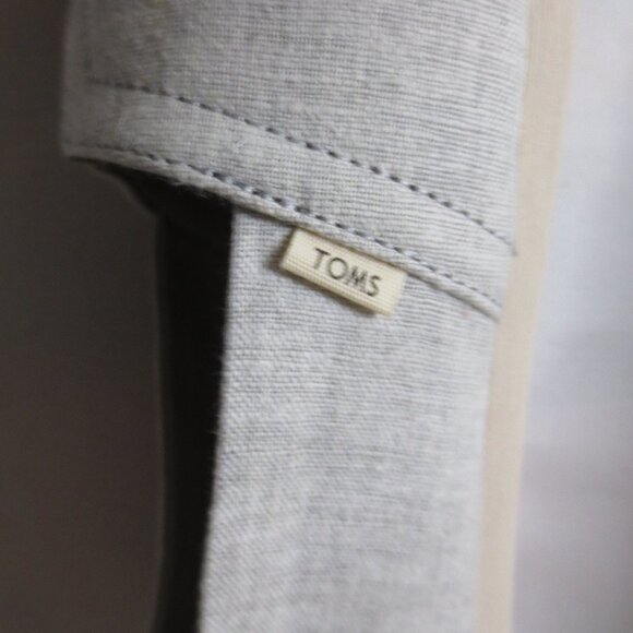 NWT TOMS womens GRAY ALPARGATA drizzle grey SLUB CHAMBRAY slip-on SIZE 9.5 - Picture 3 of 10